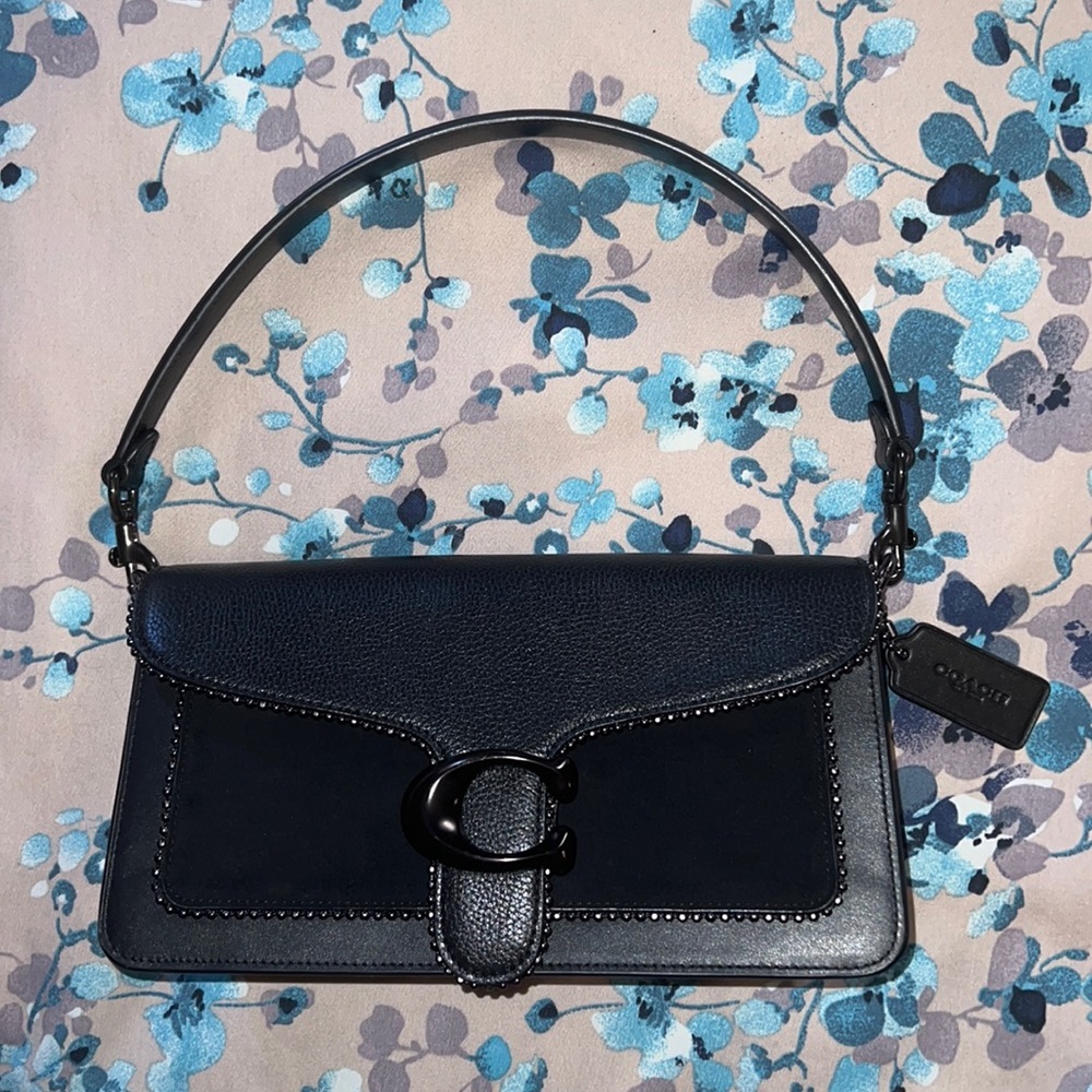 Coach Black Tabby Leather & Suede Shoulder Mini Bag